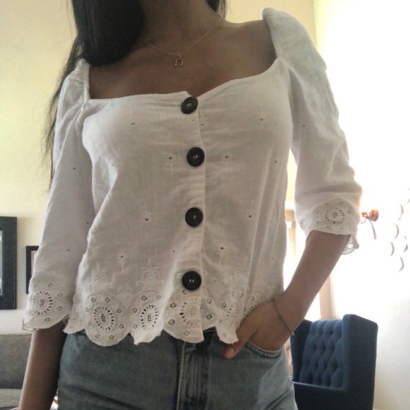 Zara White Button Down - Picture 3 of 6